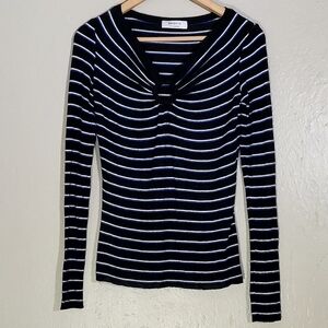 5 For $30 Bailey 44 Striped Key Hole Shirt